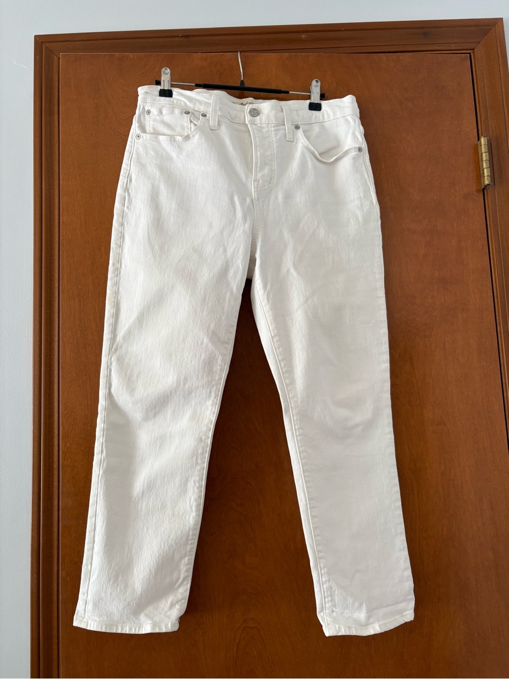 Madewell Classic White Straight-Leg Jeans